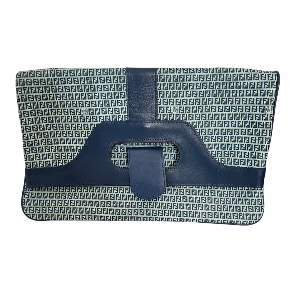 Fendi Vintage Zucchino Fold Over Monogram Tote